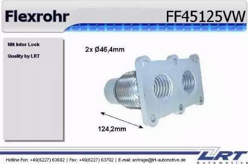 LRT FF45125VW - Gofrēta caurule, Izplūdes gāzu sistēma www.autospares.lv