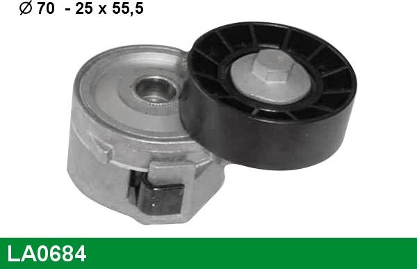 LUCAS LA0684 - Pulley, v-ribbed belt www.autospares.lv