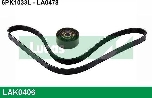 LUCAS LAK0406 - Ķīļrievu siksnu komplekts www.autospares.lv