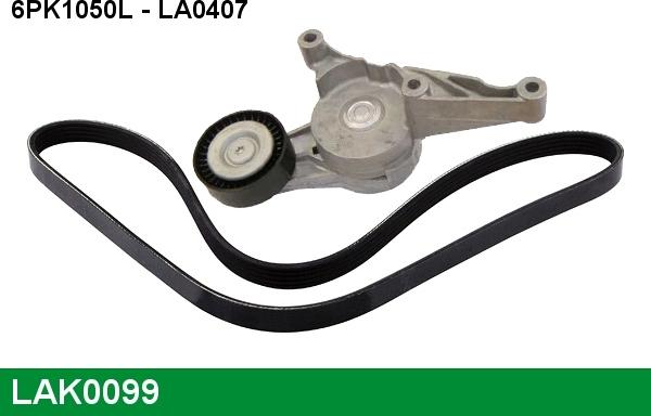 LUCAS LAK0099 - Поликлиновый ременный комплект www.autospares.lv