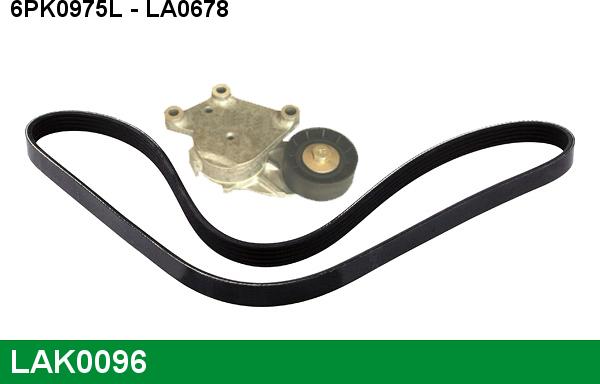 LUCAS LAK0096 - Поликлиновый ременный комплект www.autospares.lv