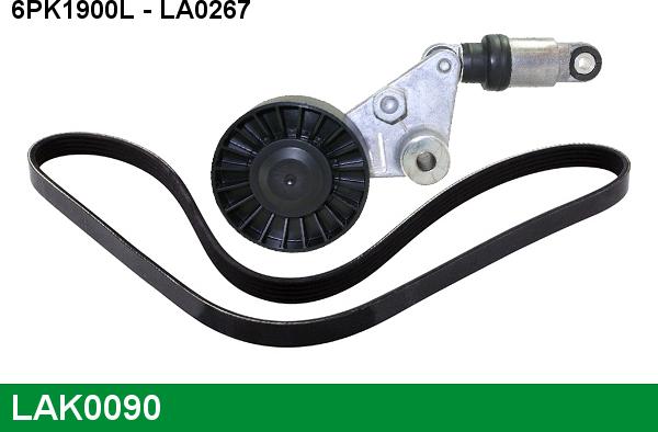 LUCAS LAK0090 - Поликлиновый ременный комплект www.autospares.lv