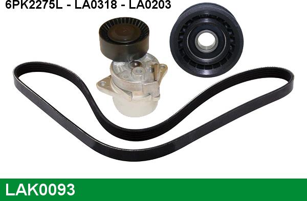 LUCAS LAK0093 - Поликлиновый ременный комплект www.autospares.lv