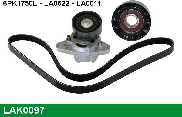 LUCAS LAK0097 - Поликлиновый ременный комплект www.autospares.lv