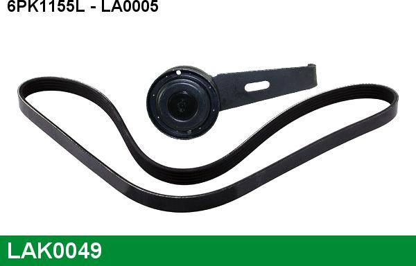 LUCAS LAK0049 - Поликлиновый ременный комплект www.autospares.lv