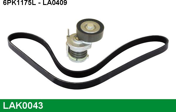 LUCAS LAK0043 - Поликлиновый ременный комплект www.autospares.lv