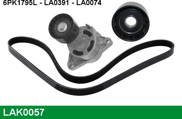 LUCAS LAK0057 - Поликлиновый ременный комплект www.autospares.lv