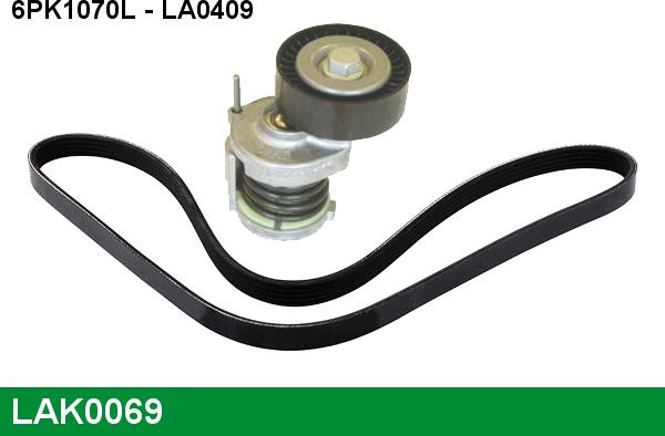 LUCAS LAK0069 - Поликлиновый ременный комплект www.autospares.lv