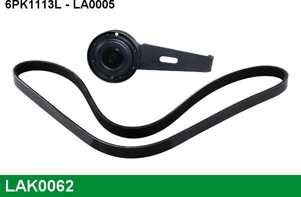 LUCAS LAK0062 - Поликлиновый ременный комплект www.autospares.lv