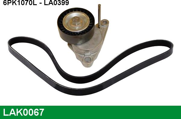 LUCAS LAK0067 - Поликлиновый ременный комплект www.autospares.lv