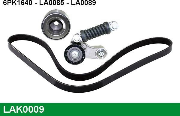 LUCAS LAK0009 - Поликлиновый ременный комплект www.autospares.lv