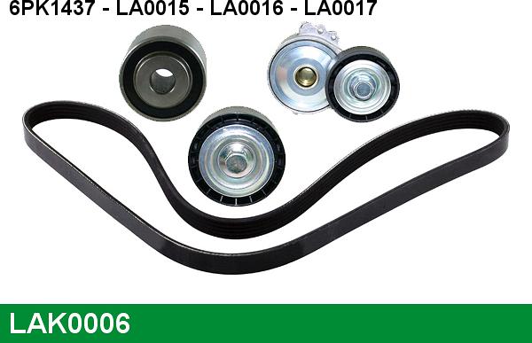 LUCAS LAK0006 - Поликлиновый ременный комплект www.autospares.lv