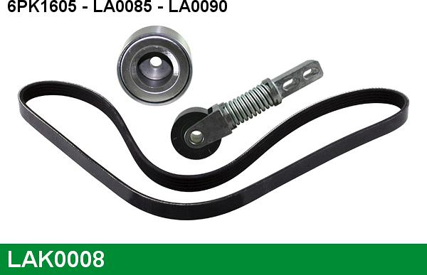 LUCAS LAK0008 - Поликлиновый ременный комплект www.autospares.lv