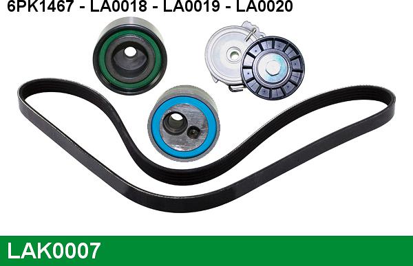 LUCAS LAK0007 - Поликлиновый ременный комплект www.autospares.lv