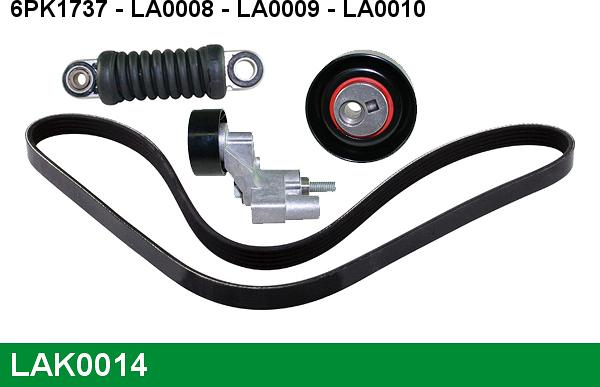 LUCAS LAK0014 - Ķīļrievu siksnu komplekts autospares.lv