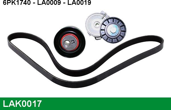 LUCAS LAK0017 - Поликлиновый ременный комплект www.autospares.lv