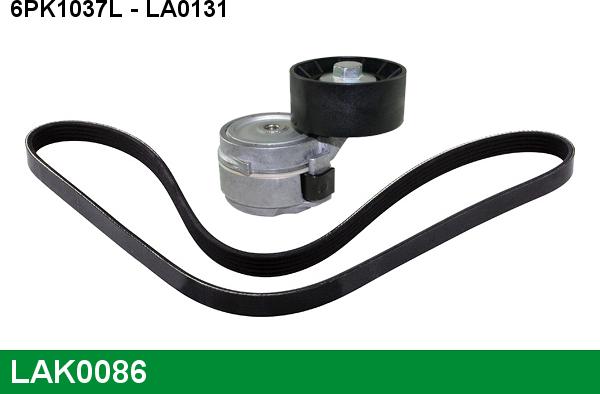 LUCAS LAK0086 - Поликлиновый ременный комплект www.autospares.lv