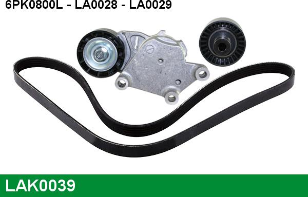 LUCAS LAK0039 - Поликлиновый ременный комплект www.autospares.lv