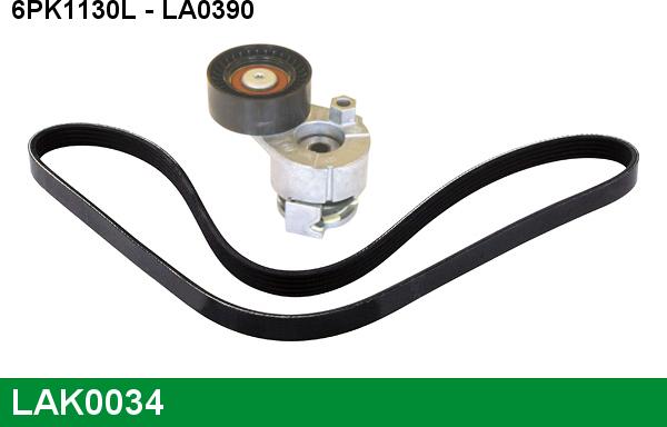 LUCAS LAK0034 - Поликлиновый ременный комплект www.autospares.lv