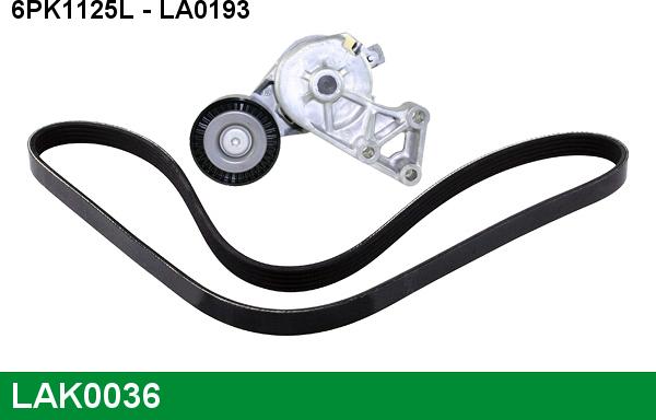 LUCAS LAK0036 - Ķīļrievu siksnu komplekts www.autospares.lv