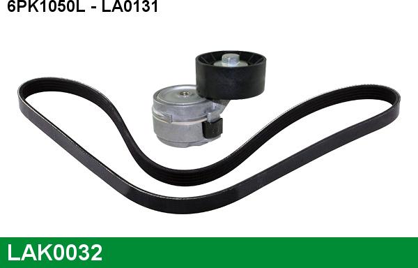 LUCAS LAK0032 - Поликлиновый ременный комплект www.autospares.lv