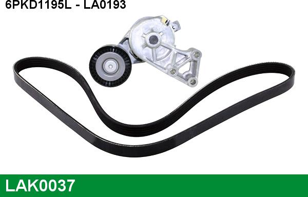 LUCAS LAK0037 - Поликлиновый ременный комплект www.autospares.lv