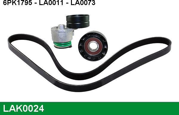 LUCAS LAK0024 - Поликлиновый ременный комплект www.autospares.lv