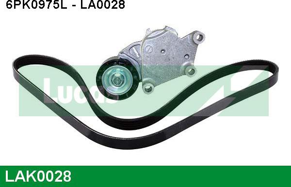 LUCAS LAK0028 - Поликлиновый ременный комплект www.autospares.lv