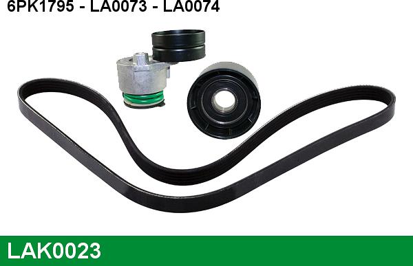 LUCAS LAK0023 - Поликлиновый ременный комплект www.autospares.lv