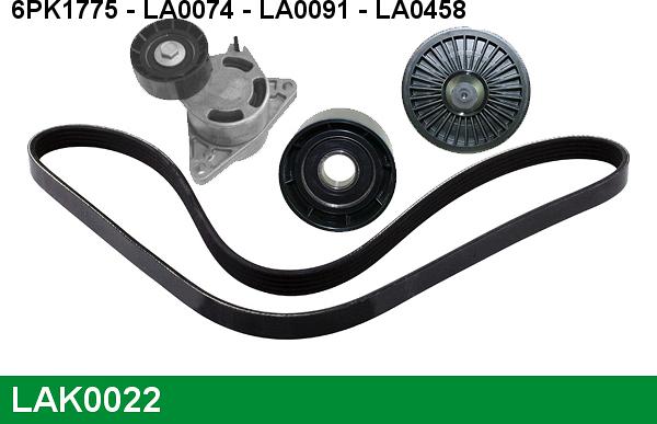 LUCAS LAK0022 - Ķīļrievu siksnu komplekts www.autospares.lv