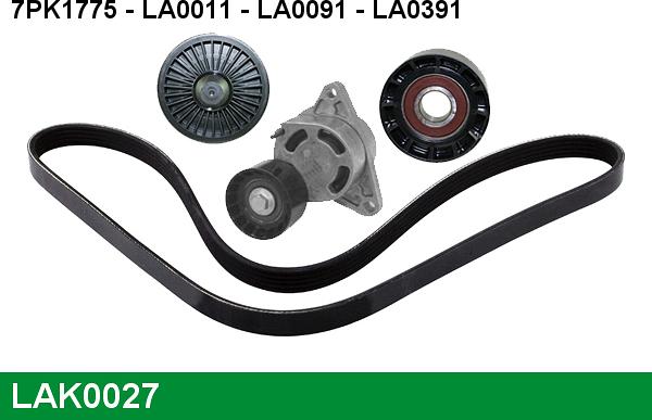 LUCAS LAK0027 - Ķīļrievu siksnu komplekts www.autospares.lv