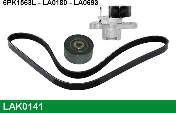 LUCAS LAK0141 - Ķīļrievu siksnu komplekts www.autospares.lv