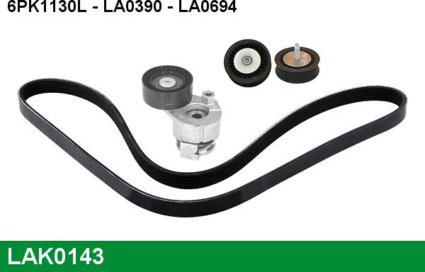 LUCAS LAK0143 - Поликлиновый ременный комплект www.autospares.lv