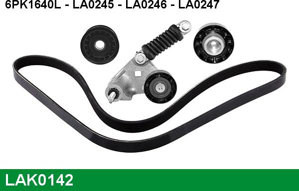 LUCAS LAK0142 - Ķīļrievu siksnu komplekts www.autospares.lv