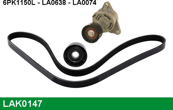 LUCAS LAK0147 - Ķīļrievu siksnu komplekts www.autospares.lv