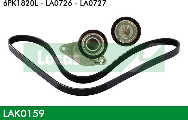 LUCAS LAK0159 - Поликлиновый ременный комплект www.autospares.lv