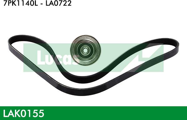 LUCAS LAK0155 - Ķīļrievu siksnu komplekts www.autospares.lv