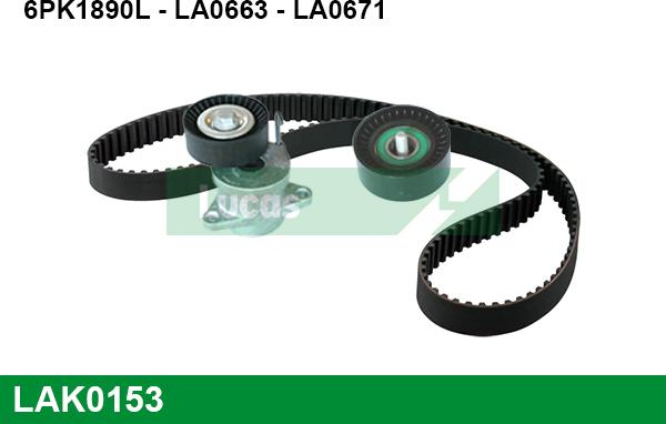 LUCAS LAK0153 - Ķīļrievu siksnu komplekts www.autospares.lv