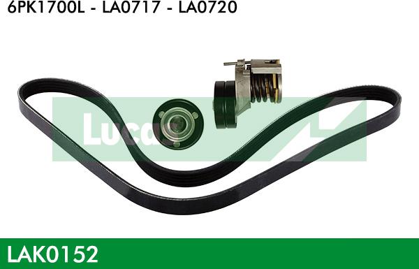 LUCAS LAK0152 - Ķīļrievu siksnu komplekts www.autospares.lv