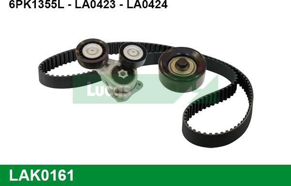 LUCAS LAK0161 - Поликлиновый ременный комплект www.autospares.lv