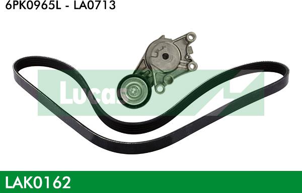 LUCAS LAK0162 - Поликлиновый ременный комплект www.autospares.lv