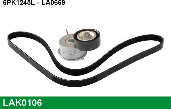 LUCAS LAK0106 - Поликлиновый ременный комплект www.autospares.lv