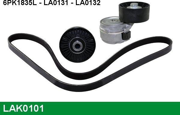 LUCAS LAK0101 - Поликлиновый ременный комплект www.autospares.lv