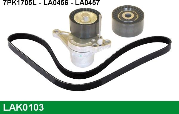 LUCAS LAK0103 - Ķīļrievu siksnu komplekts www.autospares.lv