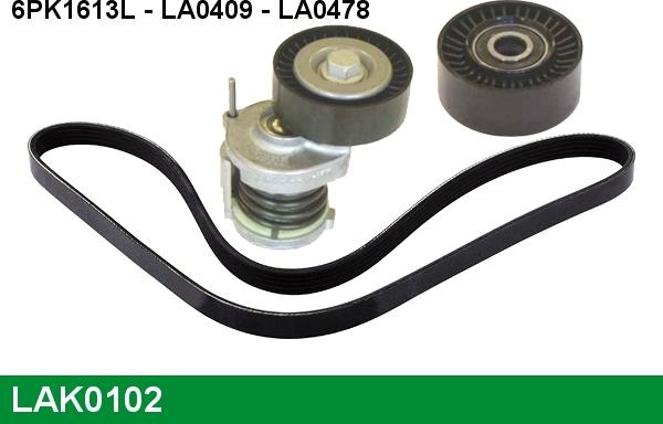 LUCAS LAK0102 - Поликлиновый ременный комплект www.autospares.lv