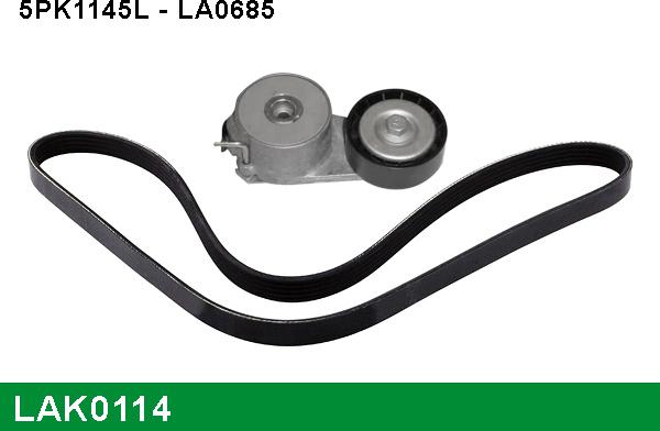 LUCAS LAK0114 - Поликлиновый ременный комплект www.autospares.lv