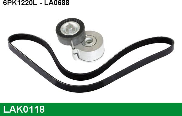 LUCAS LAK0118 - Ķīļrievu siksnu komplekts www.autospares.lv