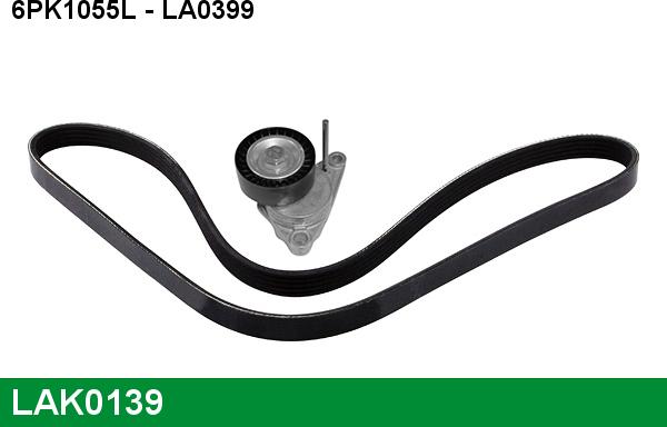 LUCAS LAK0139 - Поликлиновый ременный комплект www.autospares.lv