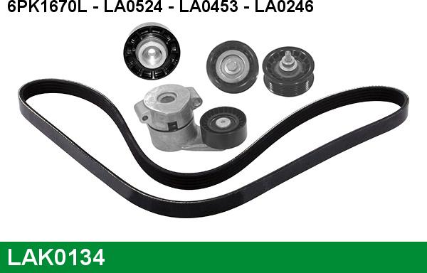 LUCAS LAK0134 - Ķīļrievu siksnu komplekts www.autospares.lv