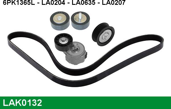 LUCAS LAK0132 - Ķīļrievu siksnu komplekts autospares.lv